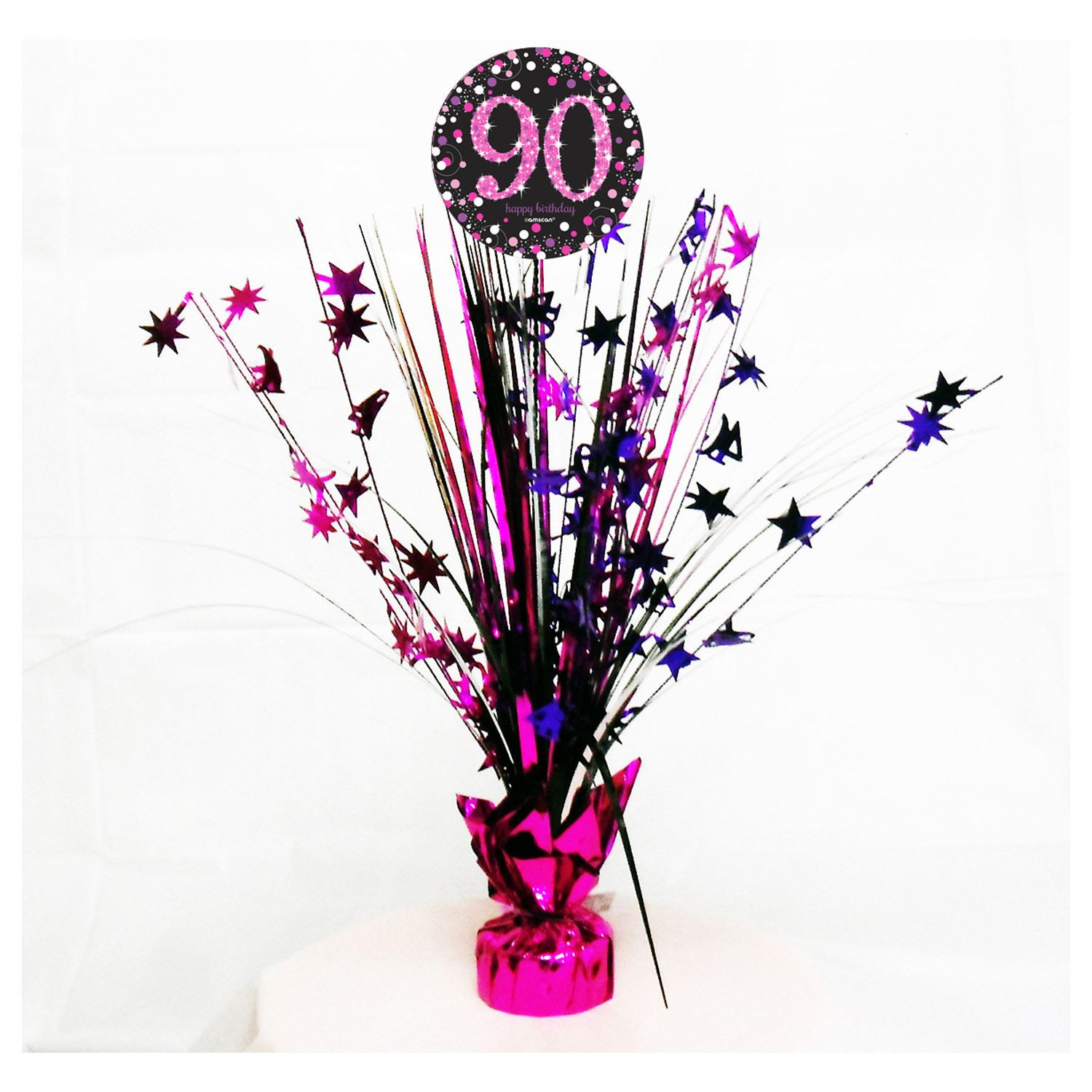 90th Birthday Party Ideas Decorations
 Pink Sparkling Celebration 90th Birthday Party Tableware