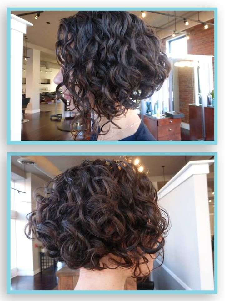 A Line Haircuts Curly Hair
 Inverted bob by Curl Stylist and Curly Hair Artistry