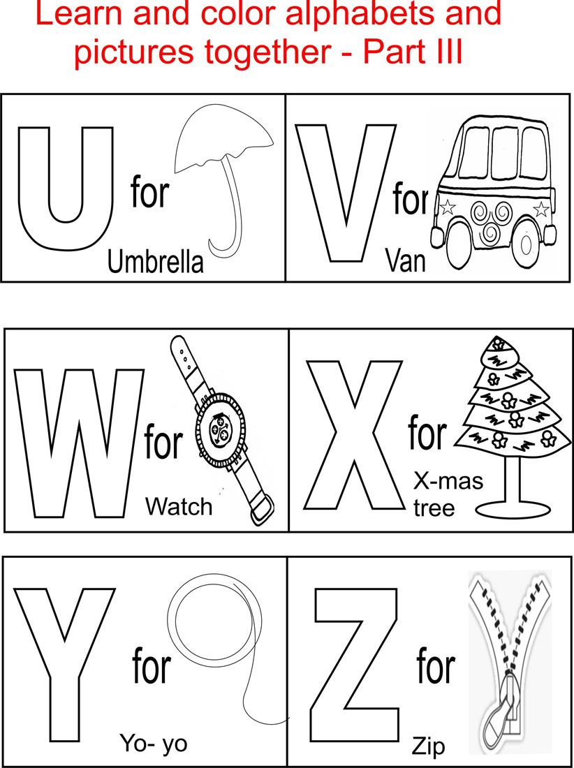 Abc Coloring Pages For Toddlers
 Alphabet Coloring Pages Printable Free Download