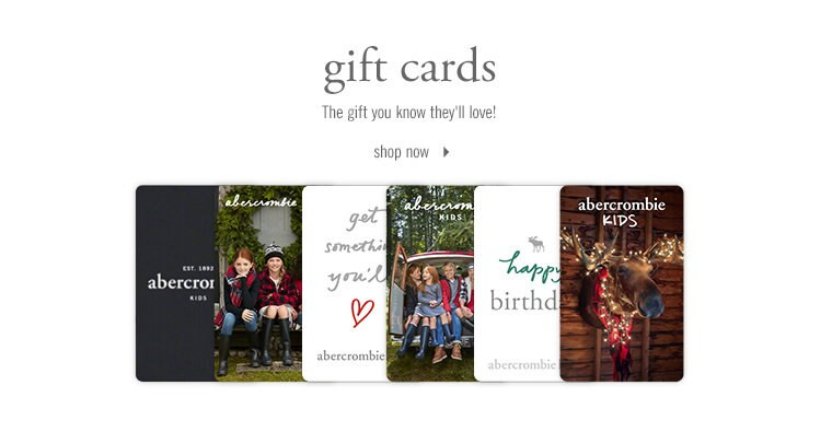 Abercrombie Kids Gift Cards
 girls