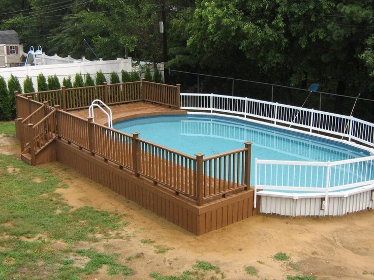 Above Ground Pool Safety Fence
 Swimming pool Beautiful Oval Ground Swimming Pool