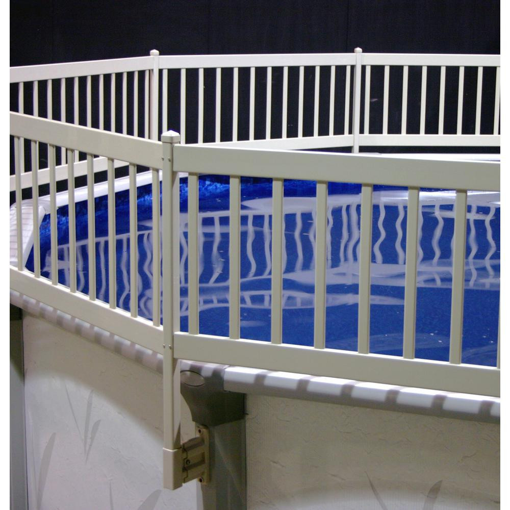 Above Ground Pool Safety Fence
 Vinyl Works Ground Pool Fence Kit 8 Sections in