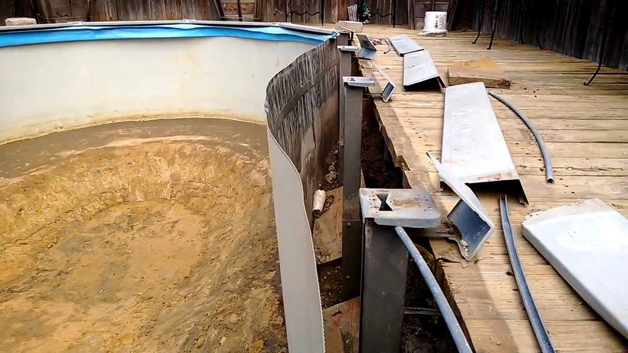 Above Ground Pool Service
 How to repair an above ground swimming pool cave in video