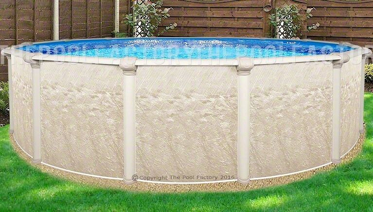 Above Ground Swimming Pool Liners
 24 Round 52" High Cameo Ground Swimming Pool with 25