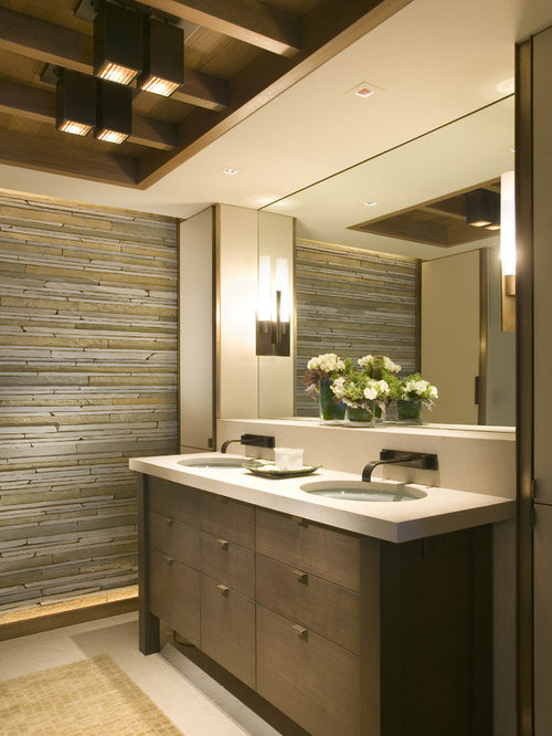 Accent Wall Bathroom
 Faux Stone Accent Wall Home Design Ideas