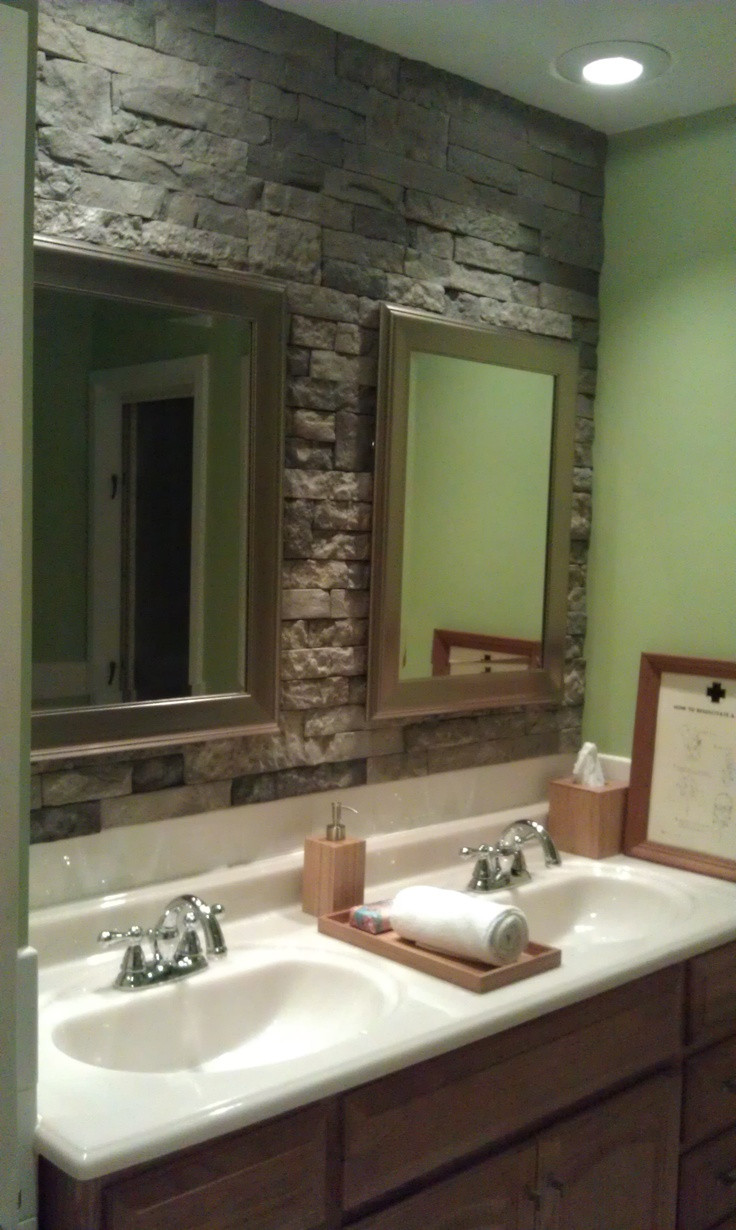 Accent Wall Bathroom
 50 Extraordinary Stone Bathroom Designs
