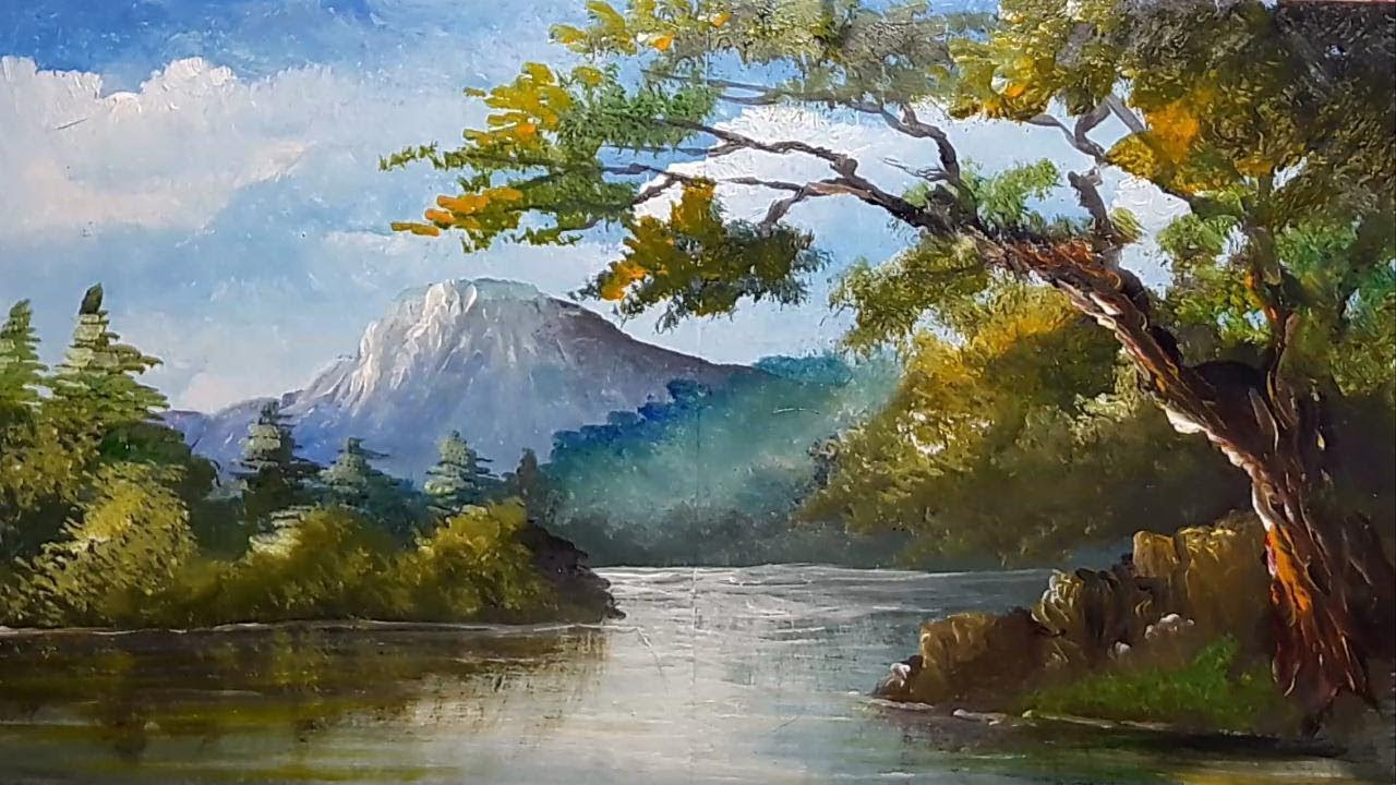 Acrylic Landscape Paintings
 How to Draw Beautiful Mountain Lake