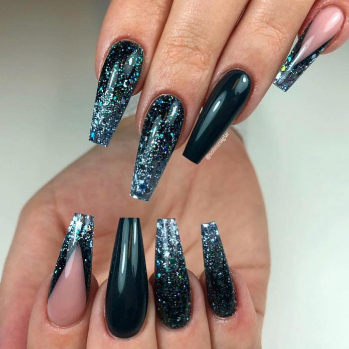 Acrylic Nail Designs Black
 30 Creative Designs for Black Acrylic Nails That Will