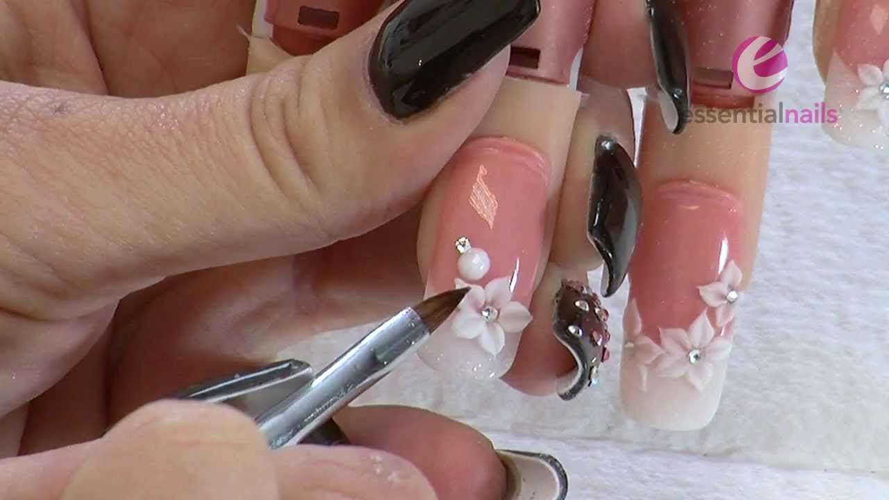 Acrylic Nails Designs For Weddings
 Kerry Benson Wedding Flowers Acrylic Nail Art Tutorial