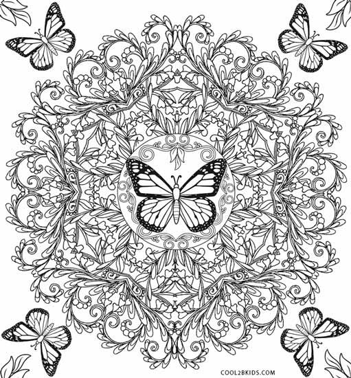 Adult Butterfly Coloring Pages
 Printable Butterfly Coloring Pages For Kids