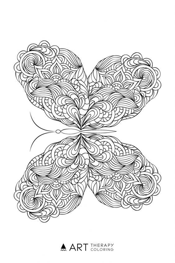 Adult Butterfly Coloring Pages
 29 best Mindfulness Coloring Free images on Pinterest