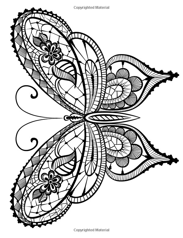 Adult Butterfly Coloring Pages
 Adult Coloring Book Butterflies and Flowers Stress