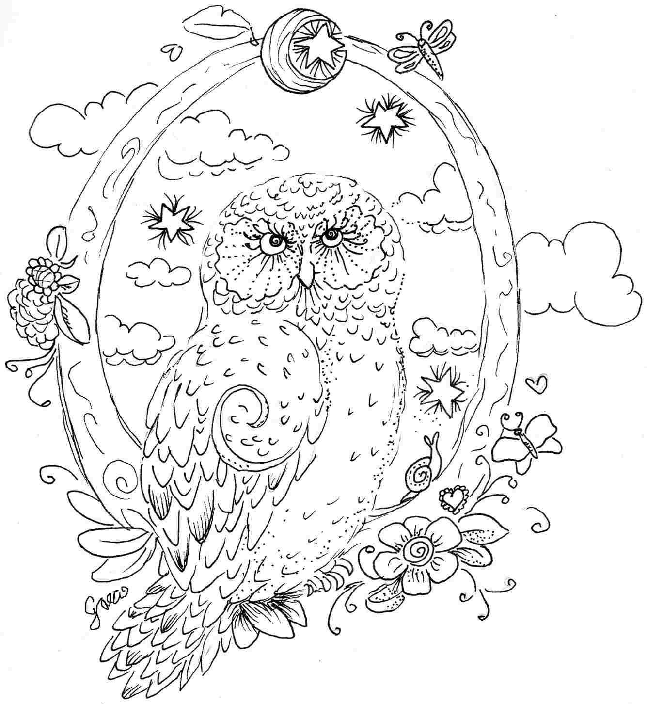 Adult Coloring Books For Boys
 Printable Coloring Pages For Adults Owls Owl Coloring Pages Animals ColoringArena