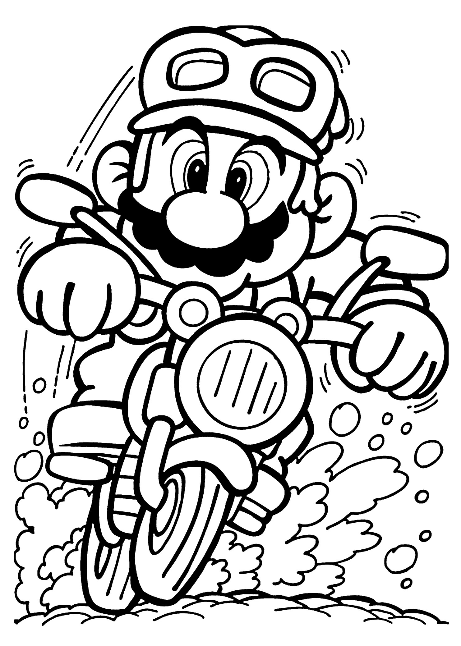 Adult Coloring Books For Boys
 Mario on motorcycle coloring pages for kids printable free Coloring pages Pinterest
