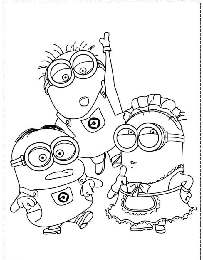 Adult Coloring Books For Boys
 The Minion Character Girl And Boy Coloring Pages Despicable Me