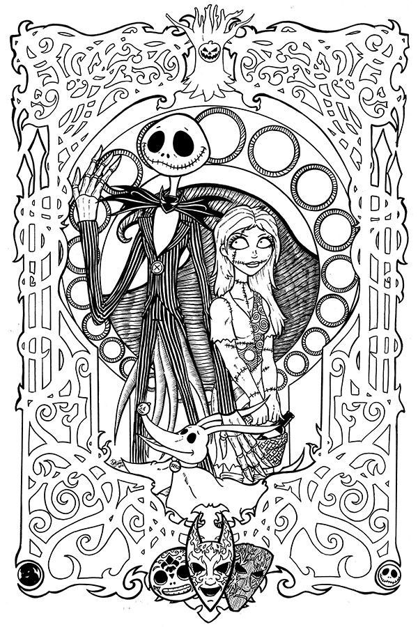 Adult Coloring Free Pages
 Free Printables Nightmare Before Christmas Coloring Pages