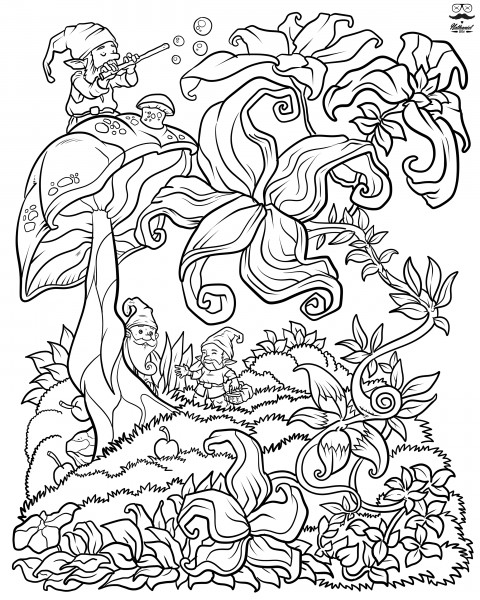 Adult Coloring Pages For Free
 Floral Fantasy Digital Version Adult Coloring Book