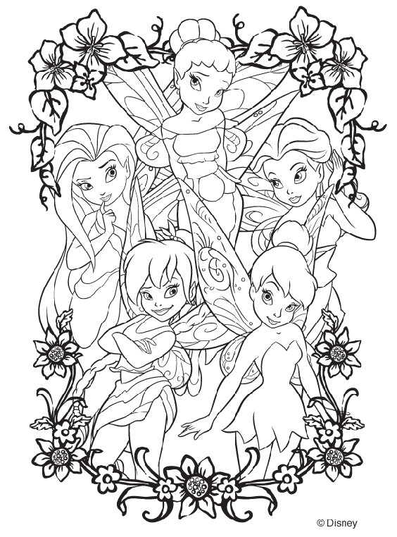 Adult Disney Coloring Pages
 Disney Fairies Coloring Page