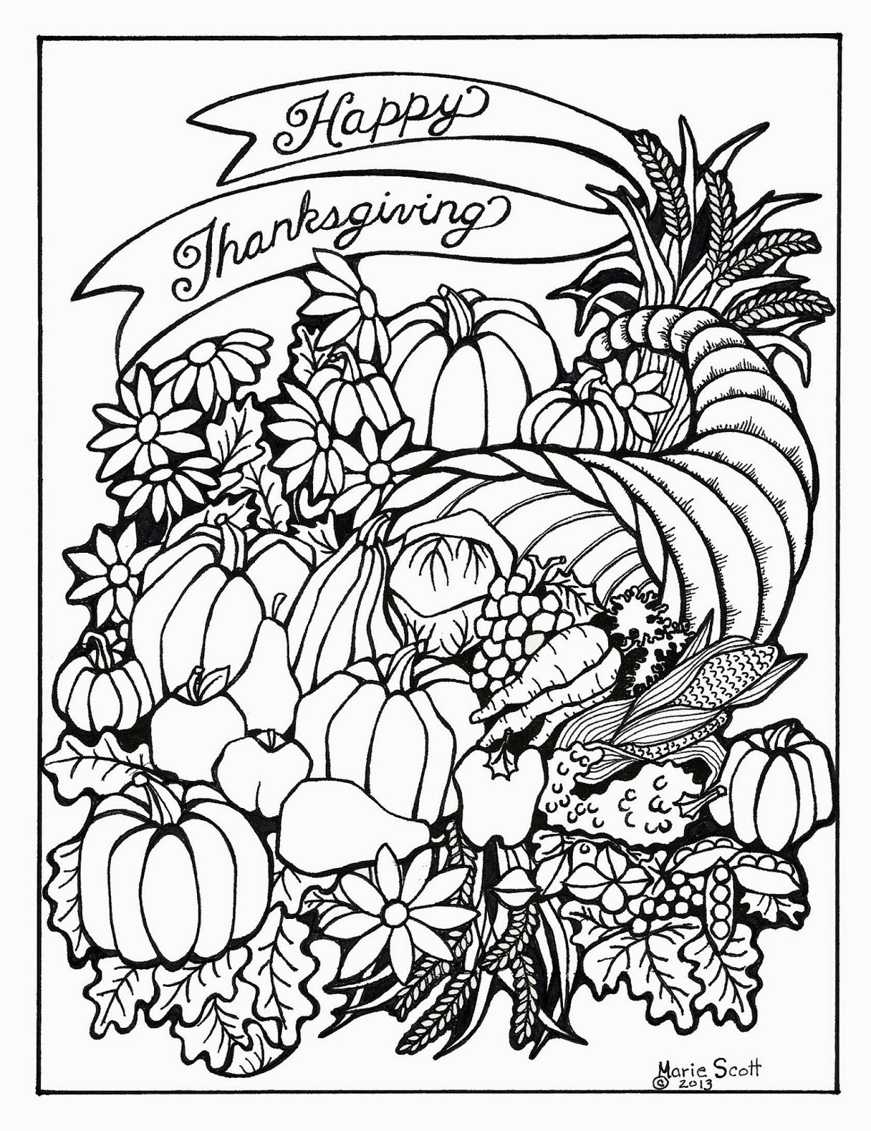 Adult Fall Coloring Pages
 Serendipity Hollow Thanksgiving Coloring Book Pages