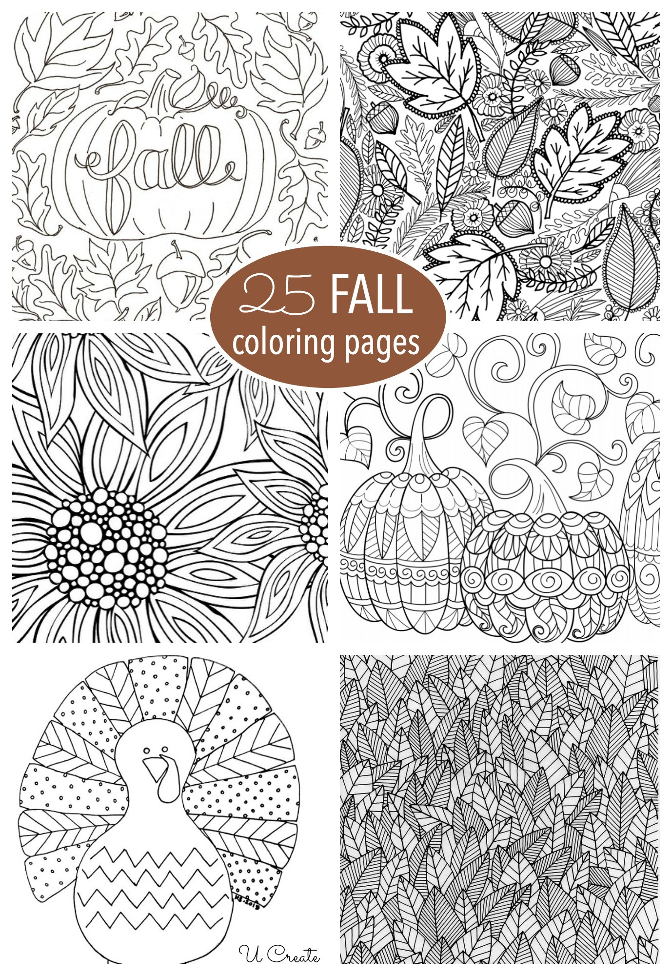 Adult Fall Coloring Pages
 Free Fall Adult Coloring Pages U Create