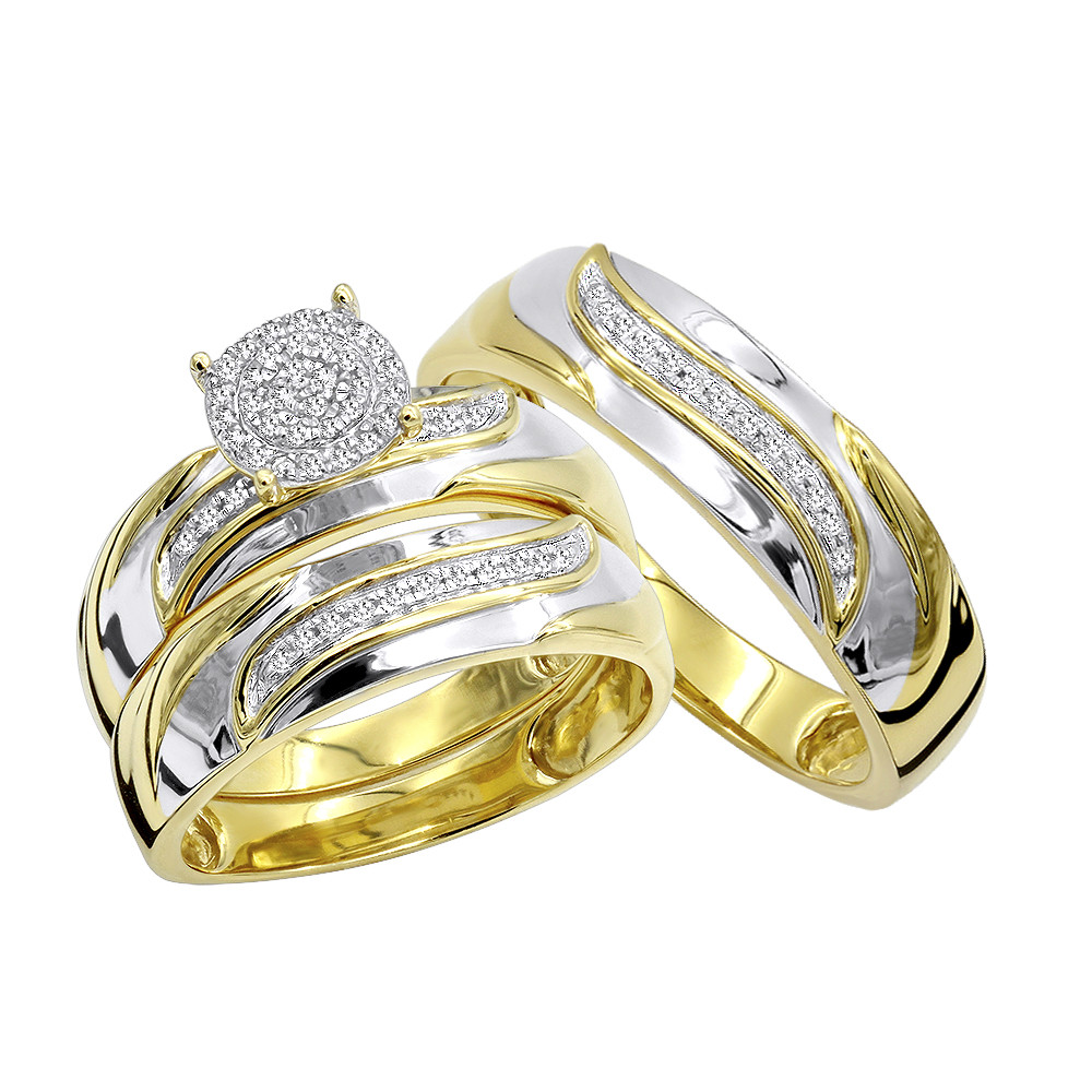 Affordable Wedding Ring Sets
 10K Gold Affordable Diamond Engagement Ring Wedding Bang