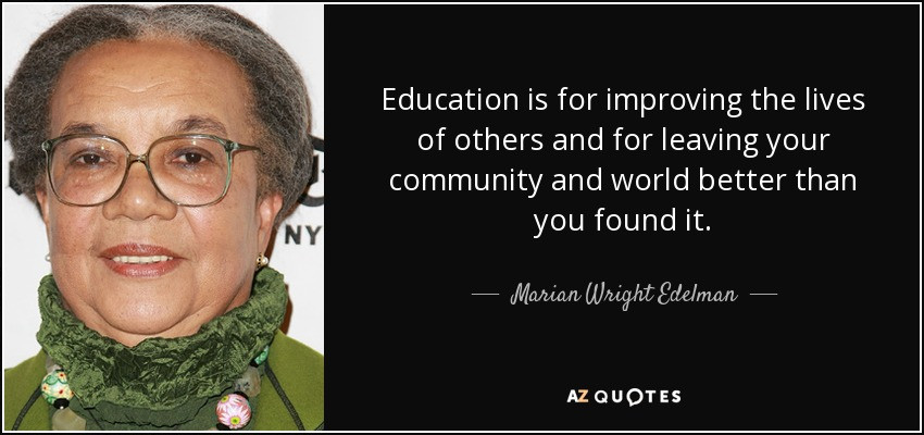African American Quotes On Education
 TOP 25 QUOTES BY MARIAN WRIGHT EDELMAN of 173