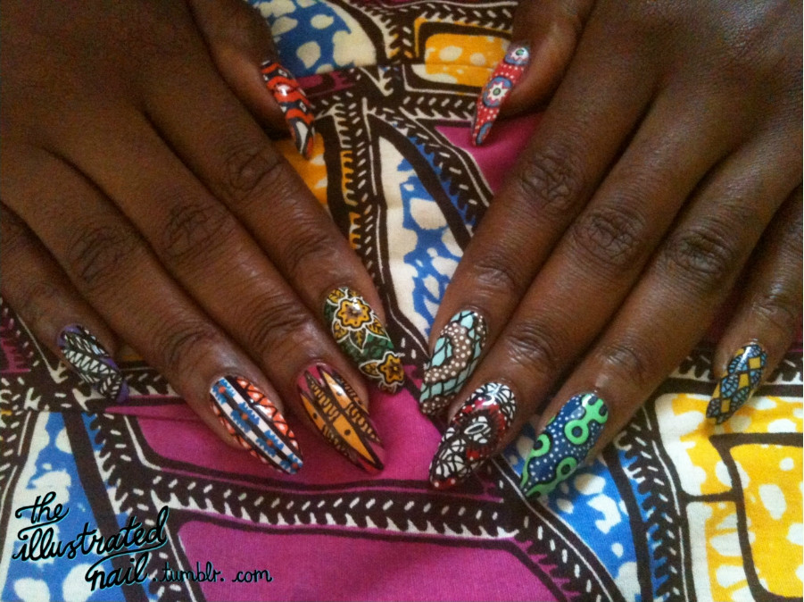 African Nail Designs
 Splendid African inspired nail prints by Ohema Ohene