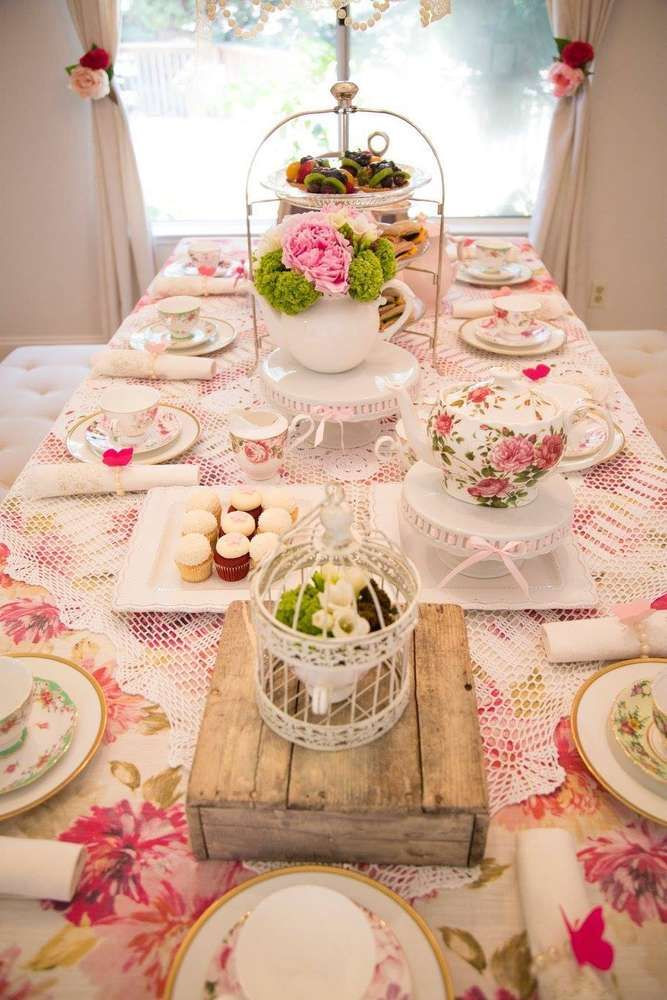 Afternoon Tea Party Ideas
 What a stunning tea party birthday party See more party