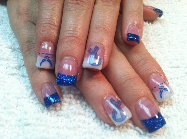 1. Air Force themed nail design - wide 4