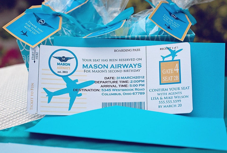Airplane Birthday Invitations
 DIY Printable AIRPLANE Birthday Invitation by