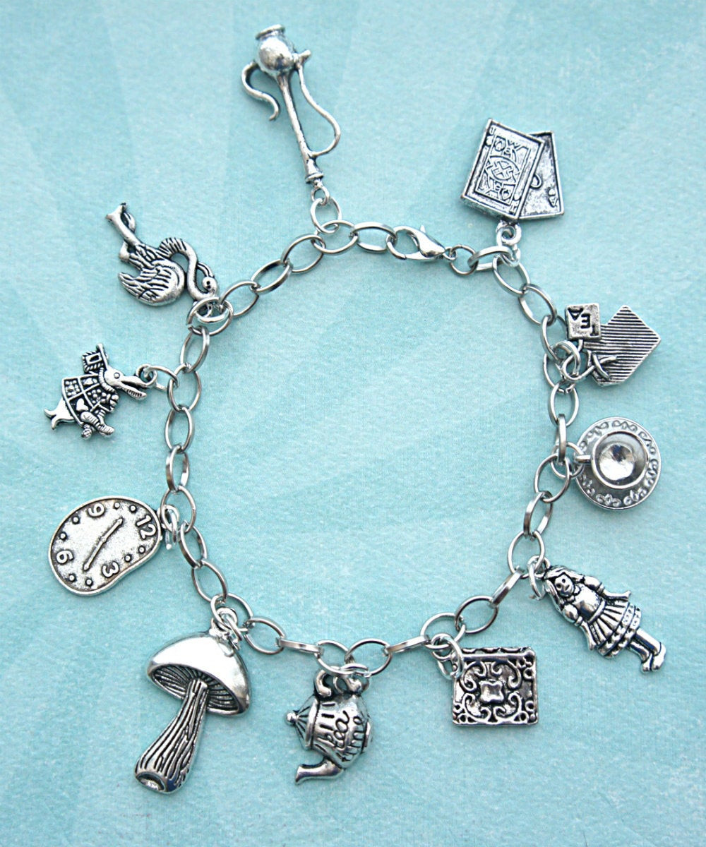 Alice In Wonderland Bracelet
 alice in wonderland charm bracelet tibetan silver bracelet