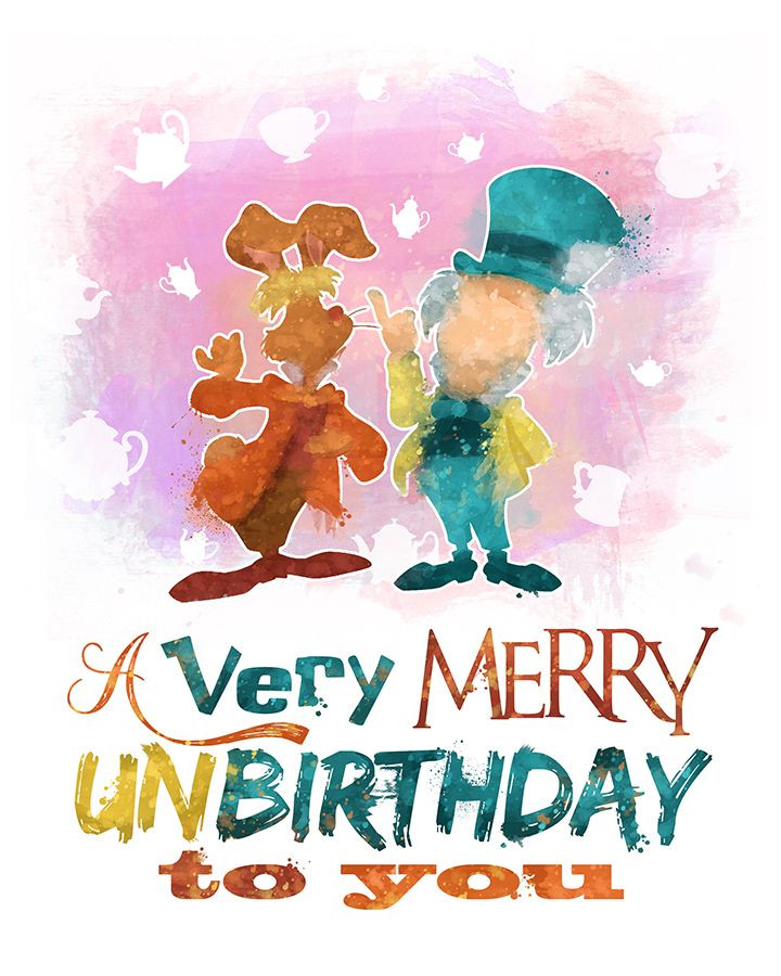 Alice In Wonderland Unbirthday Quote
 Very Merry Unbirthday 8x10 Alice in Wonderland Printable