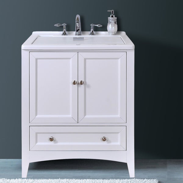 All In One Bathroom Vanity
 Manhattan White 30 50 inch All in e Laundry Vanity Sink