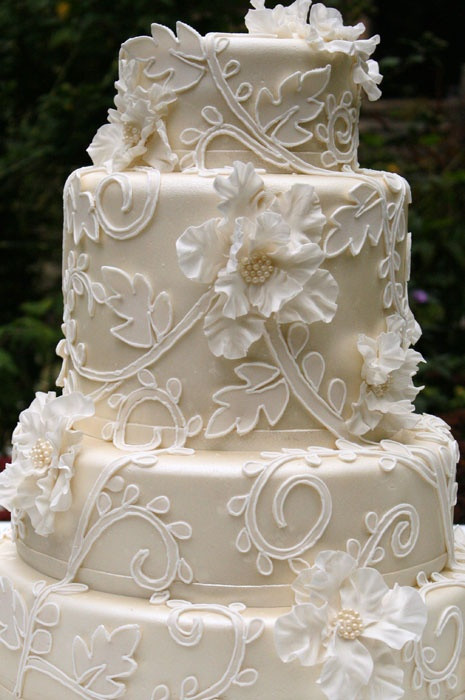 All White Wedding Cakes
 Picture Exquisite All White Wedding Cakes
