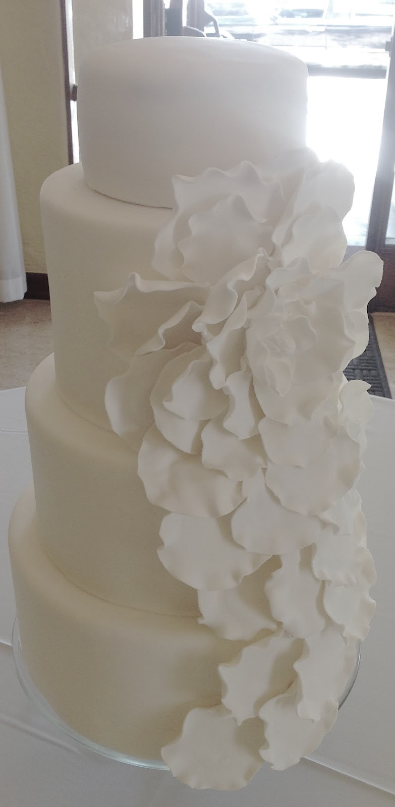 All White Wedding Cakes
 sugar All White Modern Wedding Cake