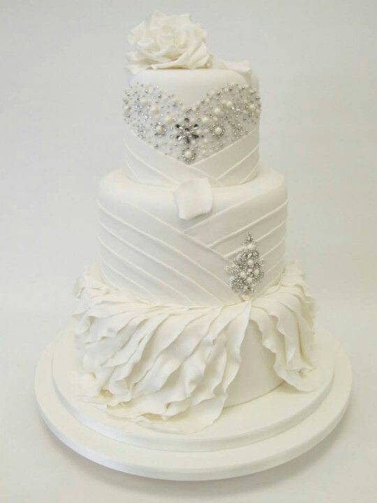 All White Wedding Cakes
 Picture Exquisite All White Wedding Cakes