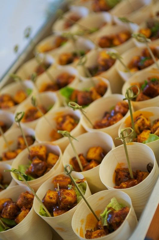 American Tea Party Food Ideas
 Tandoori paneer cups No recipe Just a great party idea