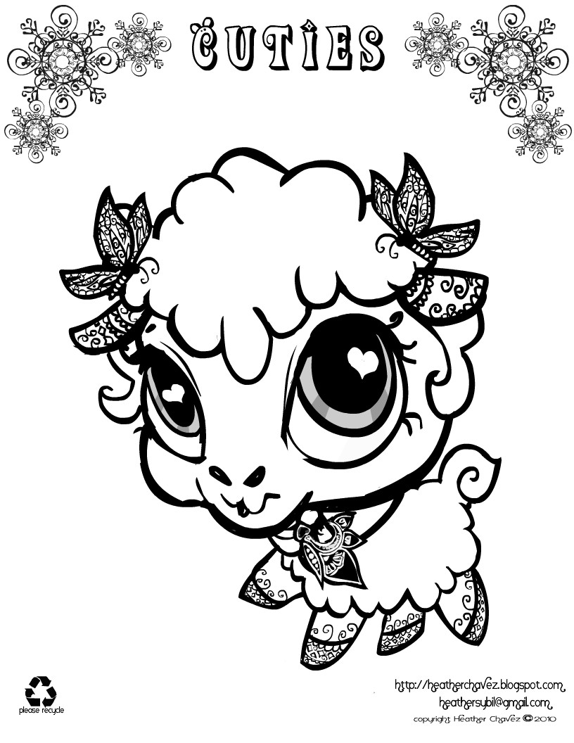 Animal Coloring Pages For Girls
 Quirky Artist Loft Cuties Free Animal Coloring Pages