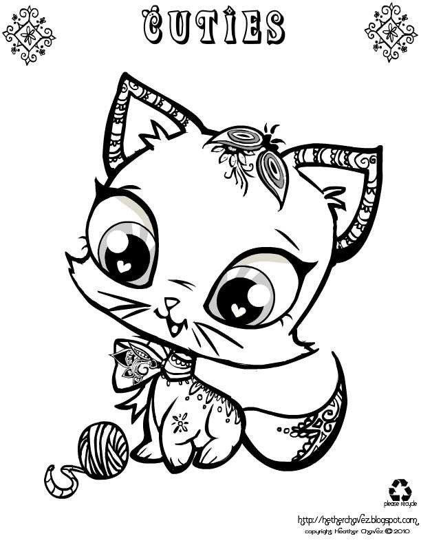 Animal Coloring Pages For Girls
 Heather Chavez free coloring pages