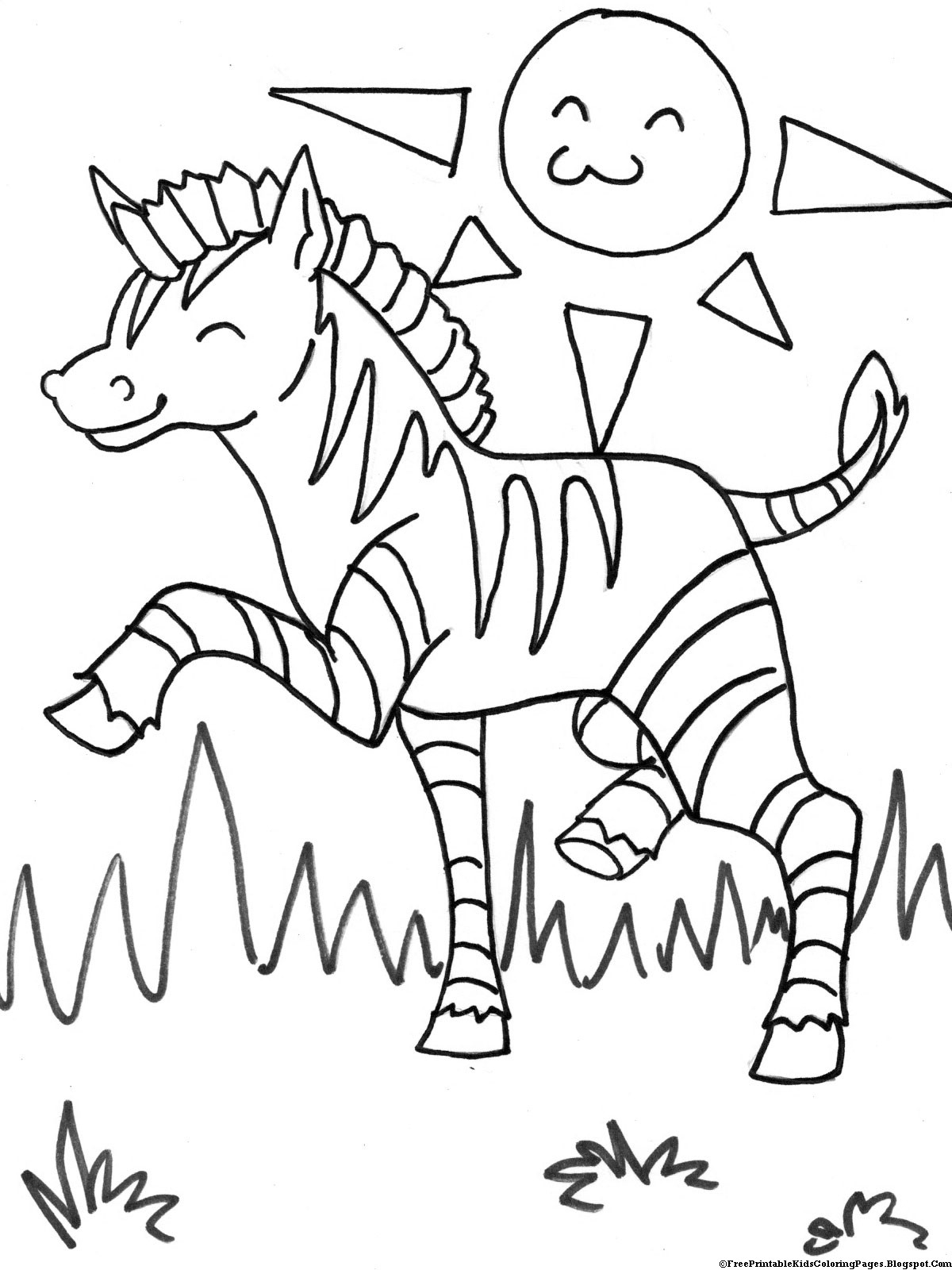 Animal Coloring Pages For Toddlers
 Zebra Coloring Pages Free Printable Kids Coloring Pages