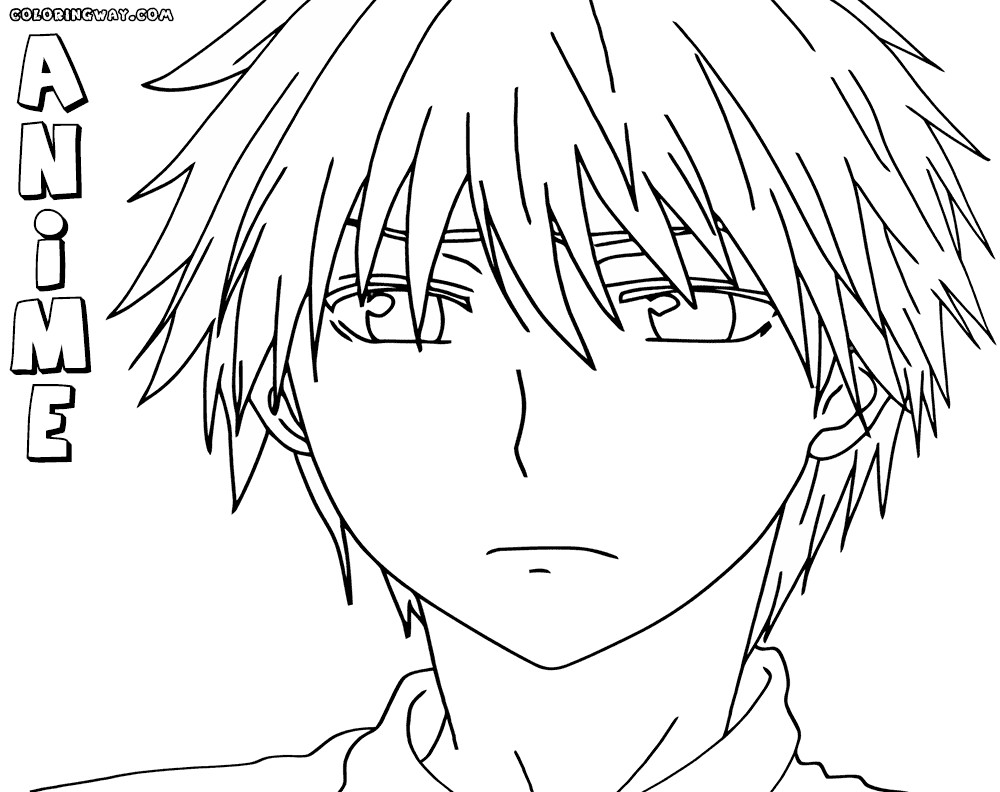 Anime Boys Coloring Pages
 Anime boy coloring pages