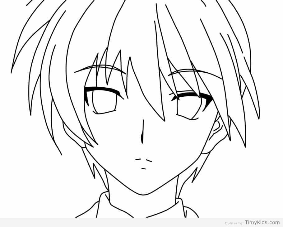 Anime Boys Coloring Pages
 Pin on Colorings