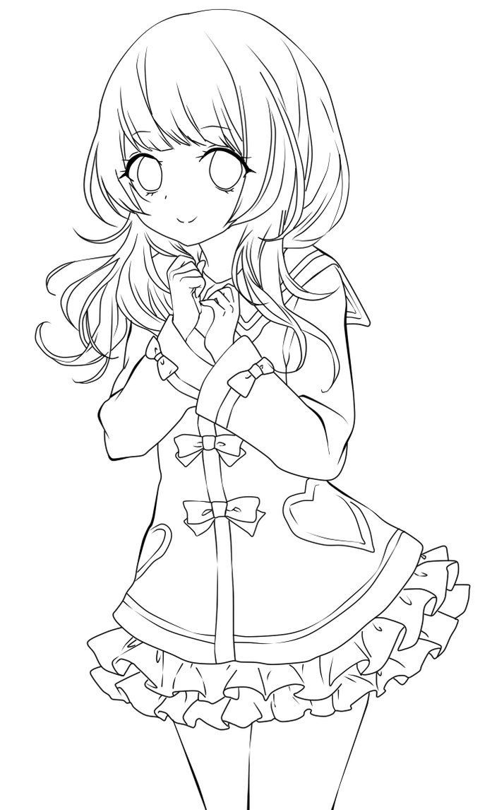 Anime Girls Coloring Pages
 Ghim trên anime