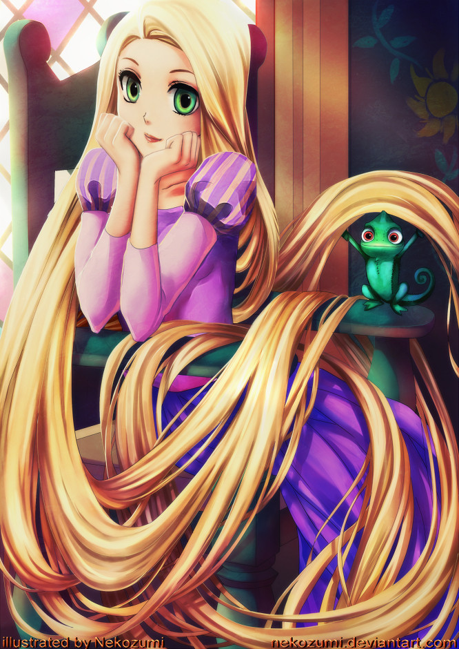 Anime Princess Hairstyles
 Tangled Disney Rapunzel Mobile Wallpaper
