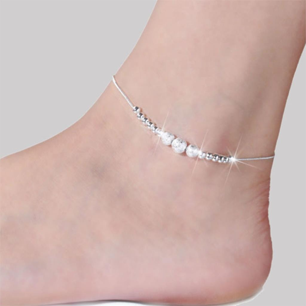 Anklet Silver
 Aliexpress Buy 2017 Women Silver color Anklet Bead