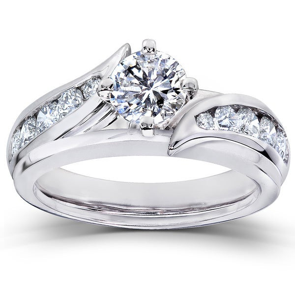 Annello Wedding Rings
 Shop Annello 14k White Gold 1ct TDW Diamond 2 piece Bridal
