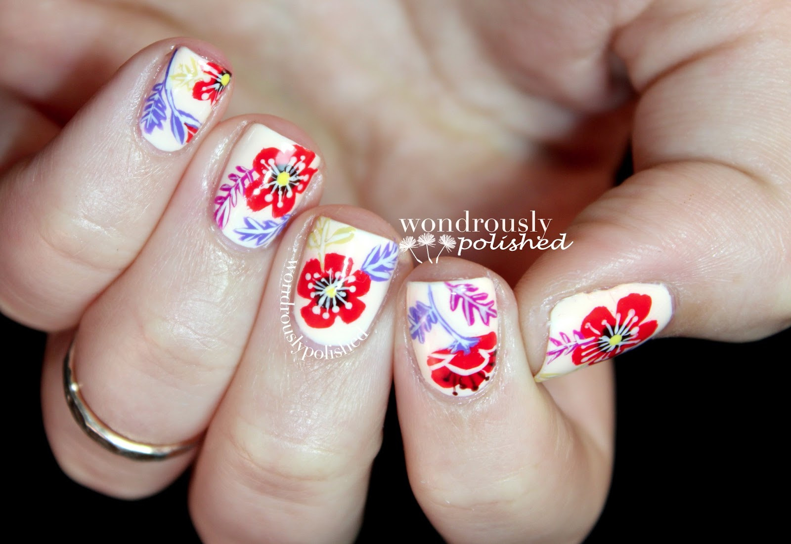 April Nail Art
 Wondrously Polished April Nail Art Challenge Flowers