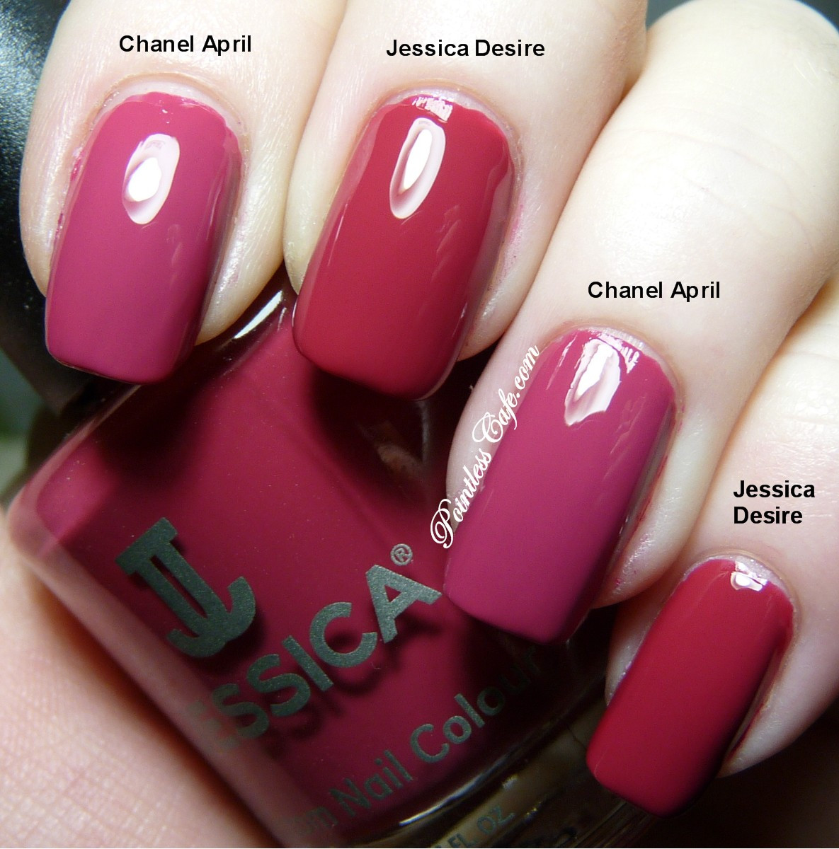 April Nail Colors
 Jessica Custom Nail Colour vs Chanel April May and June