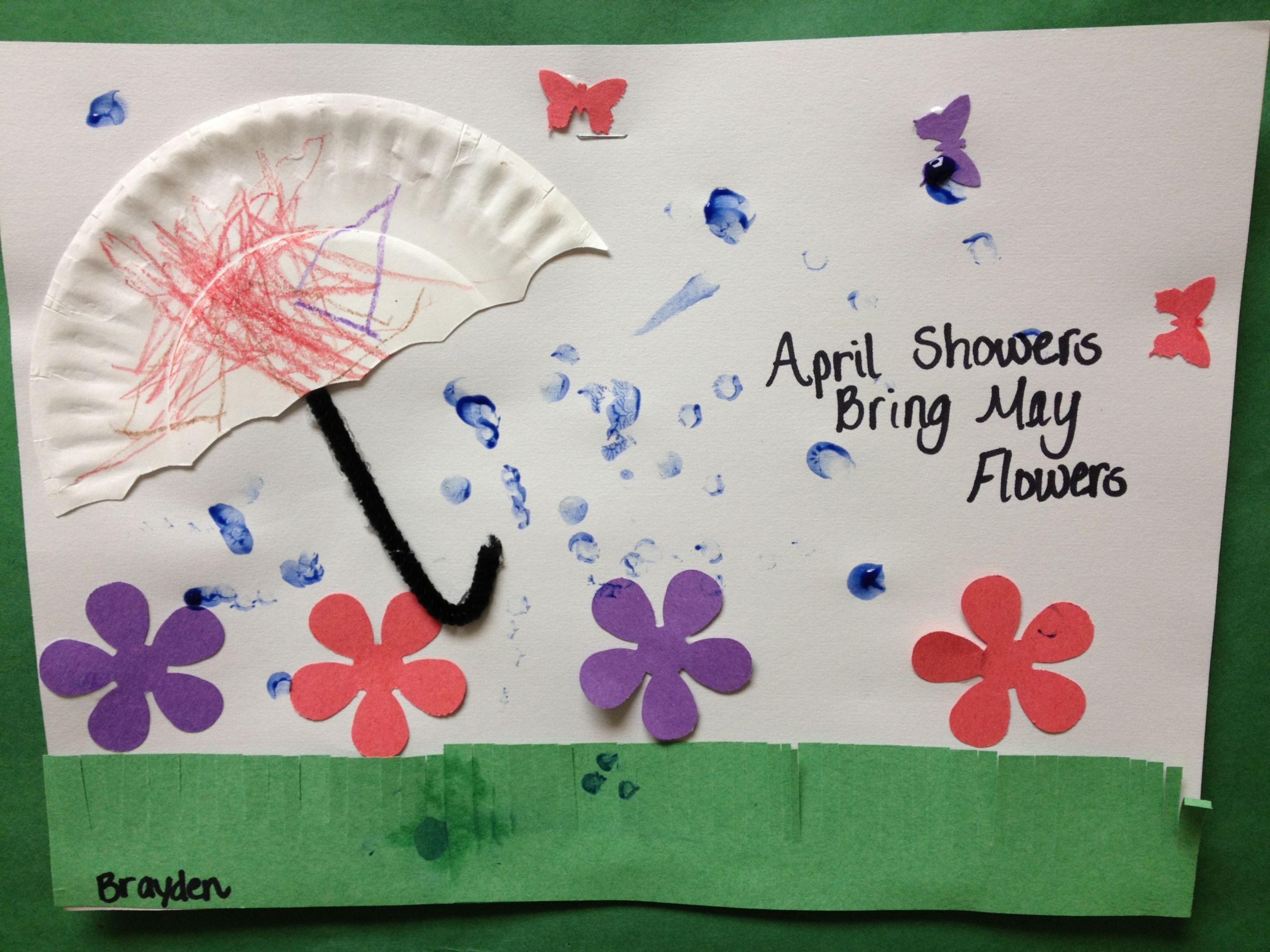 April Preschool Crafts
 Preschool Spring Art April Showers Bring May Flower The