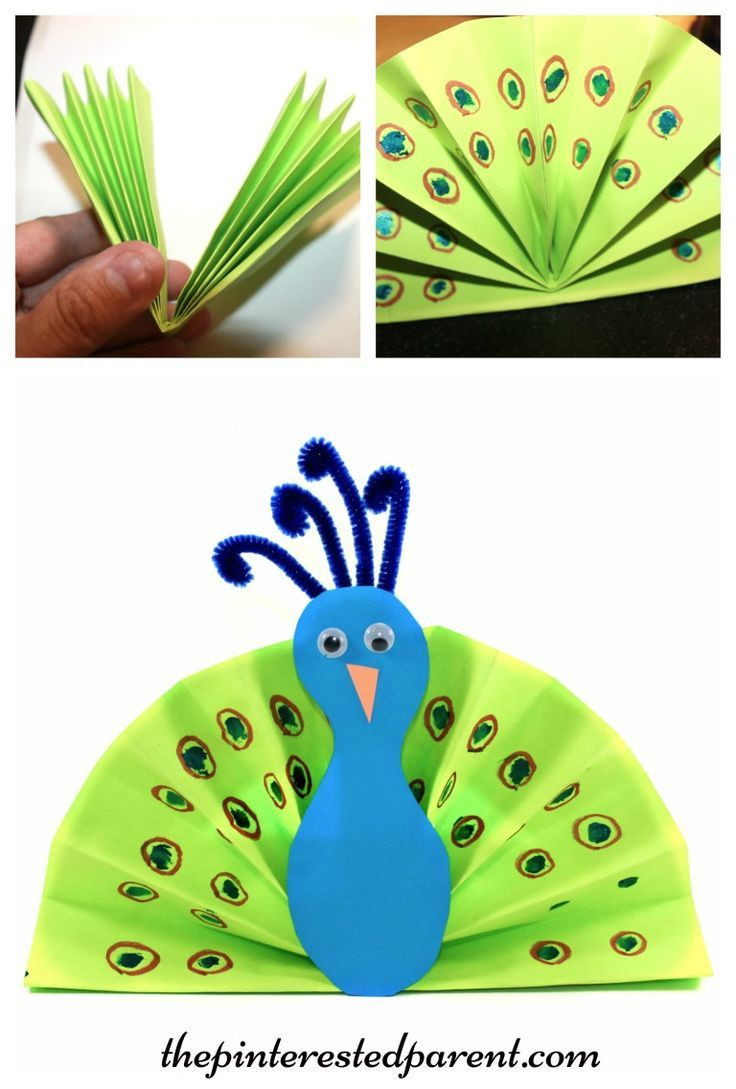 Art And Craft Ideas For Toddlers
 Construction paper fan peacock craft kid s arts and
